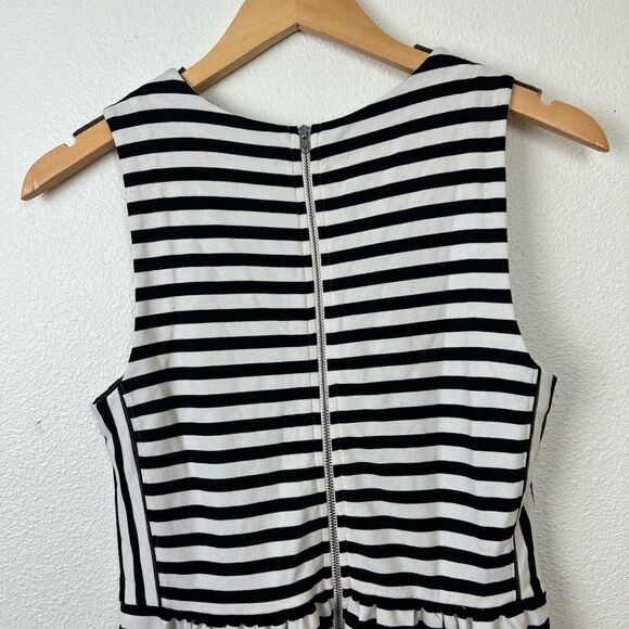 Madewell Black and White Striped Afternoon Dress with pockets Size Small - Picture 7 of 8